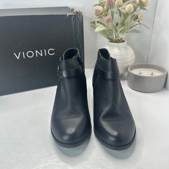 Vionic Brionie Chelsea Suede Side Zip Ankle Boot Brown Women 7.5 Arch Support - Picture 2 of 11